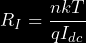 \begin{equation*} R_I = \frac{nkT}{qI_{dc}} \end{equation*}