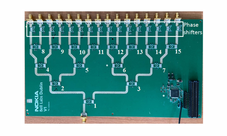 Fig. 1 Top view of novel 1 to 16 beamforming network