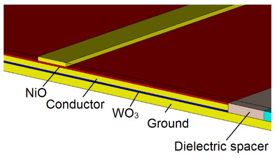 Fig. 2 Close-up view of microstrip line substrate