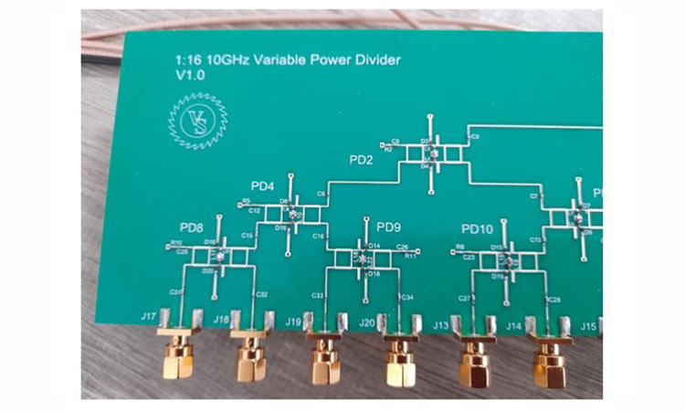 10 GHz 1 to 16 variable power divider