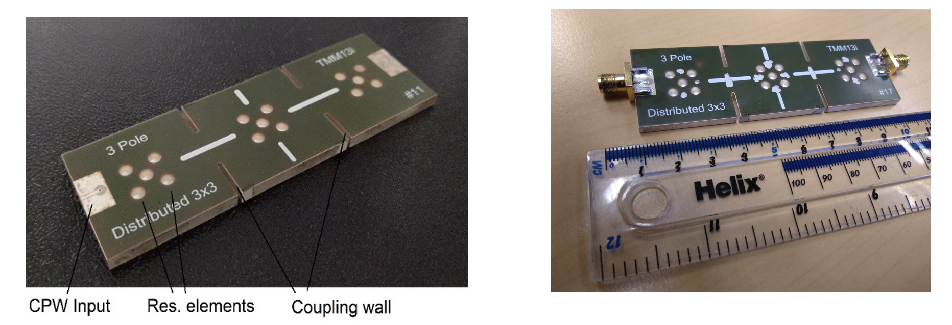 PCB Distributed Resonator – 3-pole Prototype I